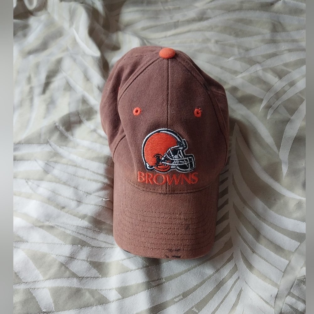 Vintage Cleveland Browns Hat Cap Brown Orange Embroidered Helmet Logo
